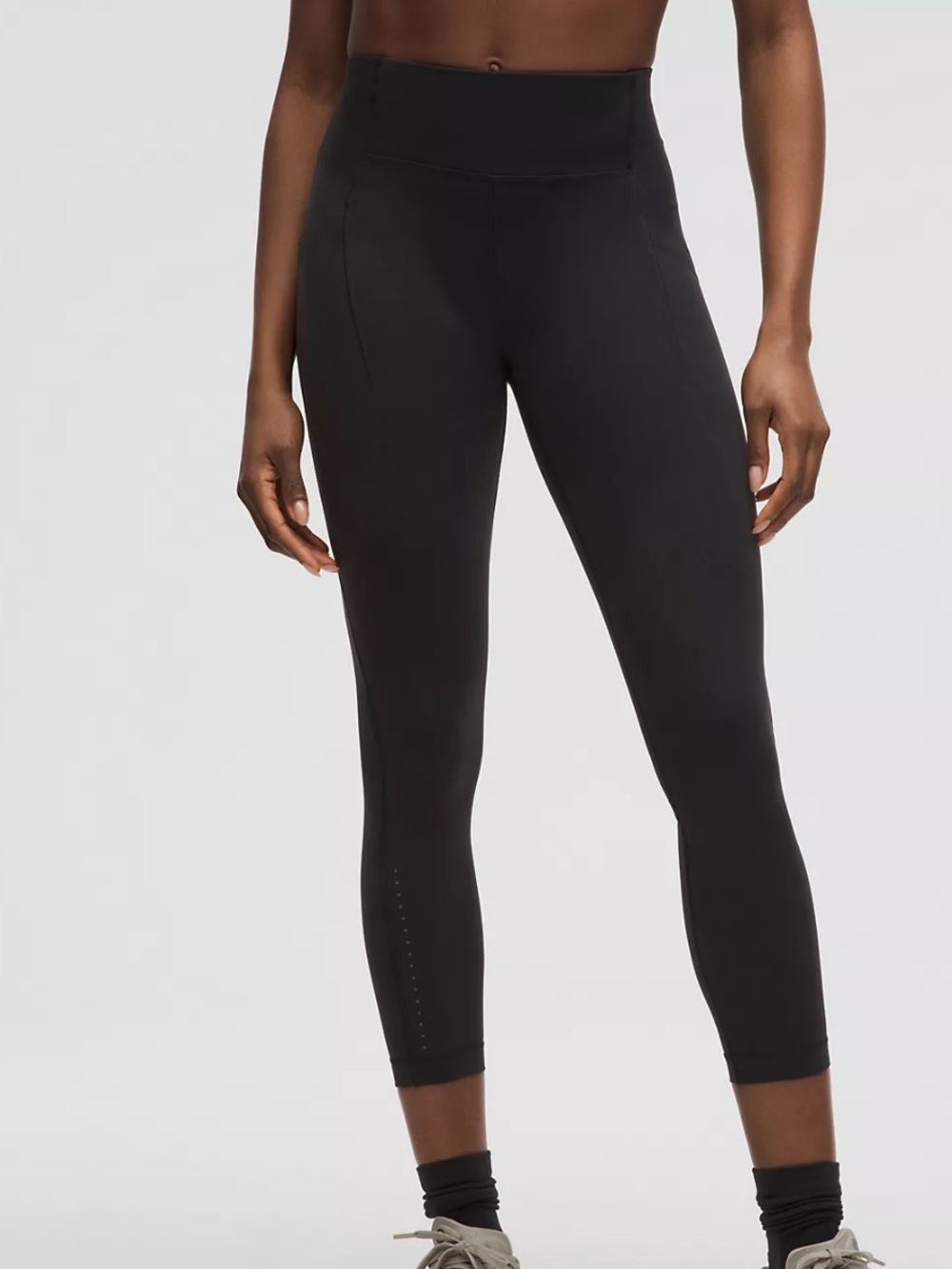 lululemon athletica Black Leggings with Side Pockets, 25” inseam